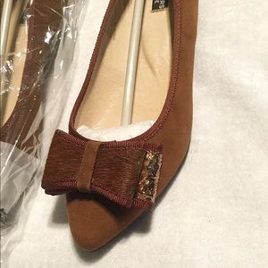 Bakers Elite Brown Royce Flats With Bow